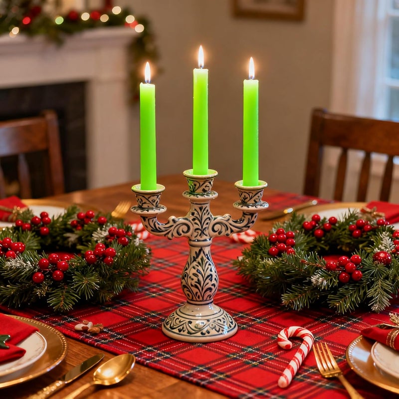 Sihuida 12-Pack Apple Green Taper Candles, 10 Inch Unscented Dripless Candlesticks, Long-Lasting Burn Time of 7-8 Hours, Perfect for Home Décor, Spring and St. Patrick's Day - Image 3